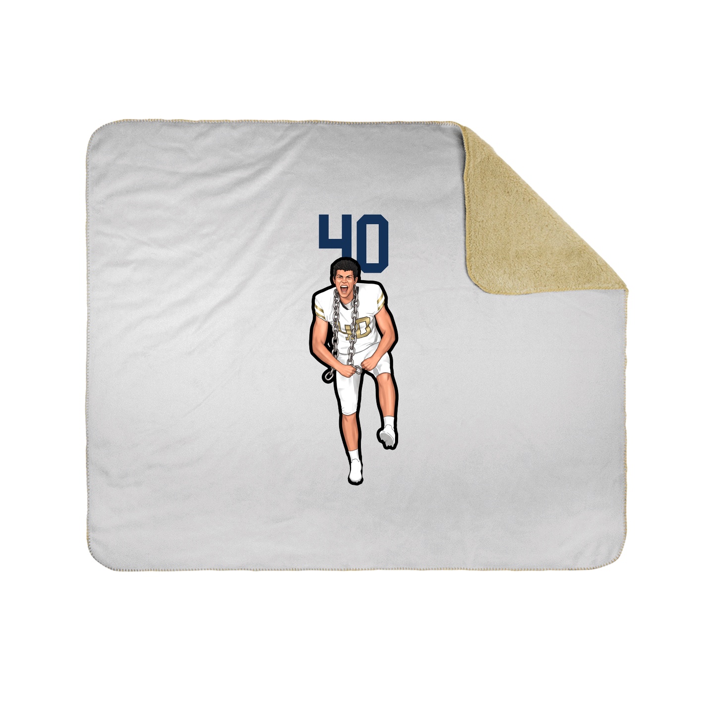 Throw Blanket — Number Top in White
