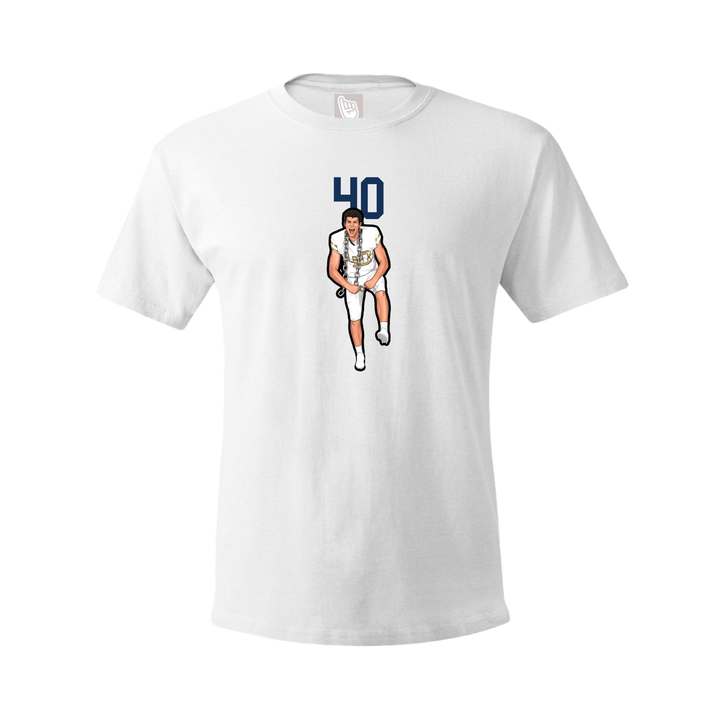 Youth Tee — Number Top in White