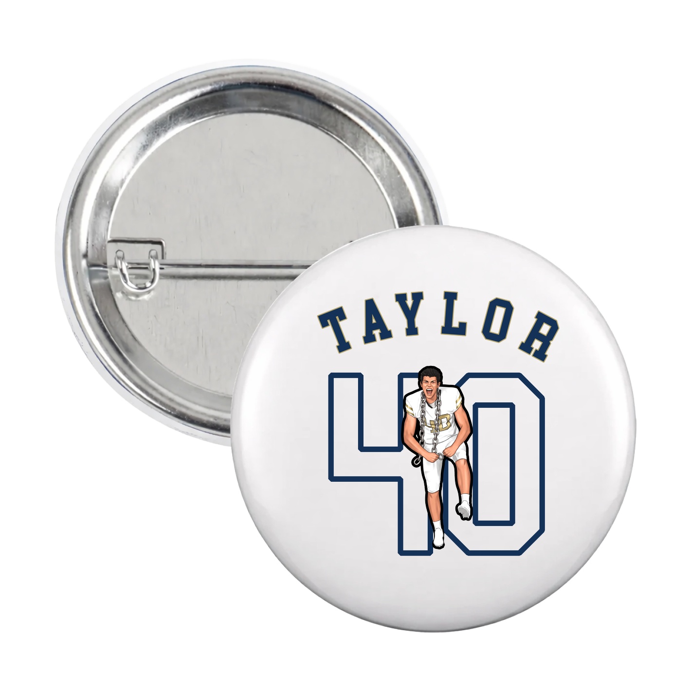 Game Day Button — Shirsey Arch in White