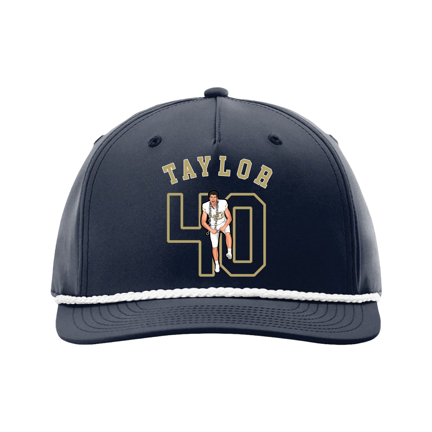 Five-Panel Classic Rope Cap — Shirsey Arch in Navy