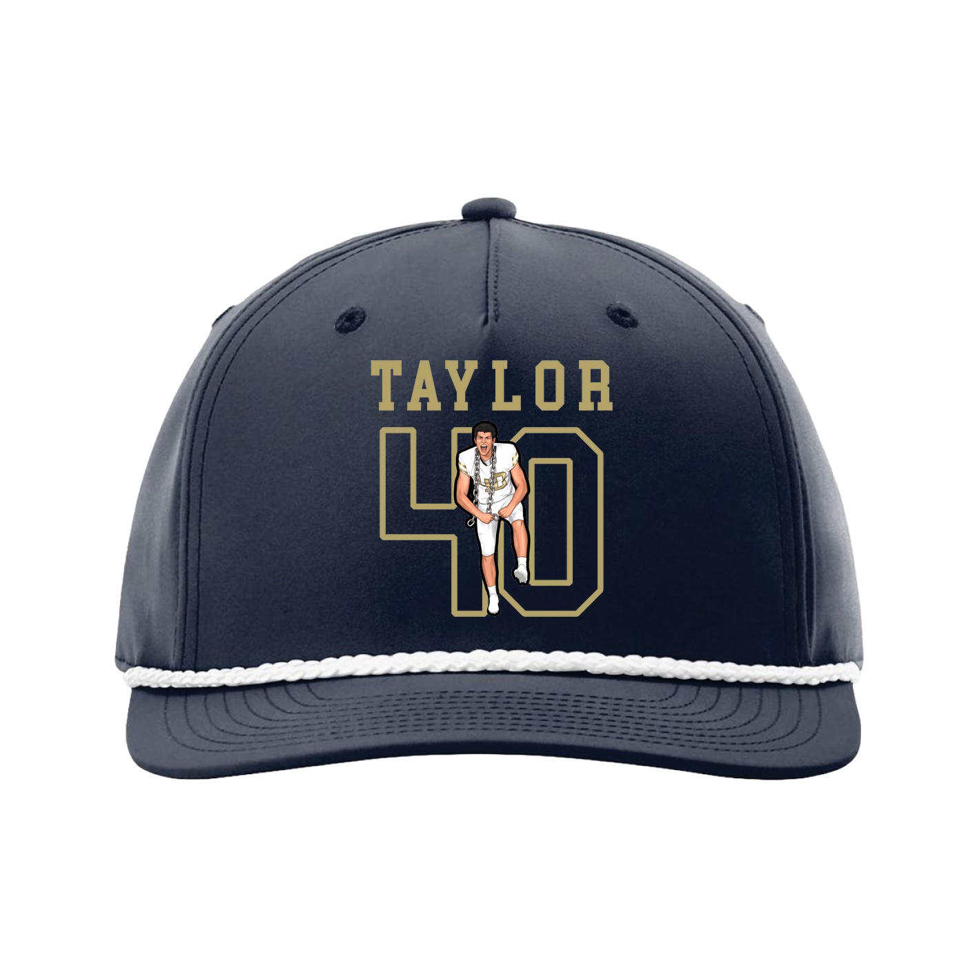 Five-Panel Classic Rope Cap — Shirsey in Navy