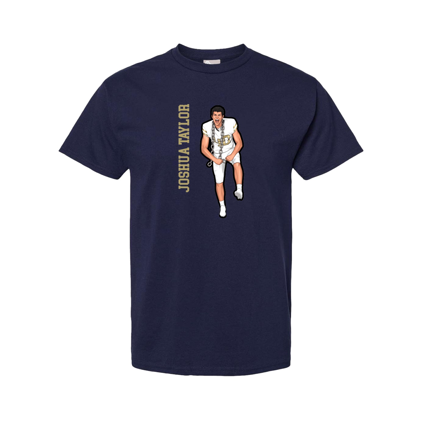 Youth Tee — Name Vertical in Navy