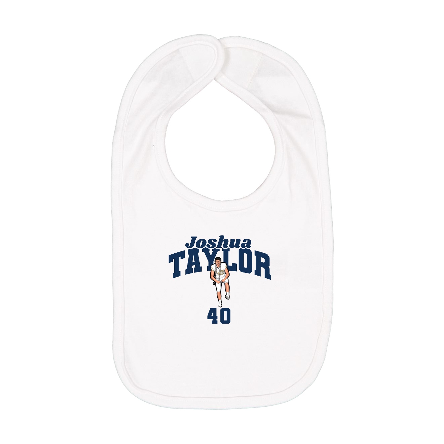 Infant Bib — Signature Arch in White
