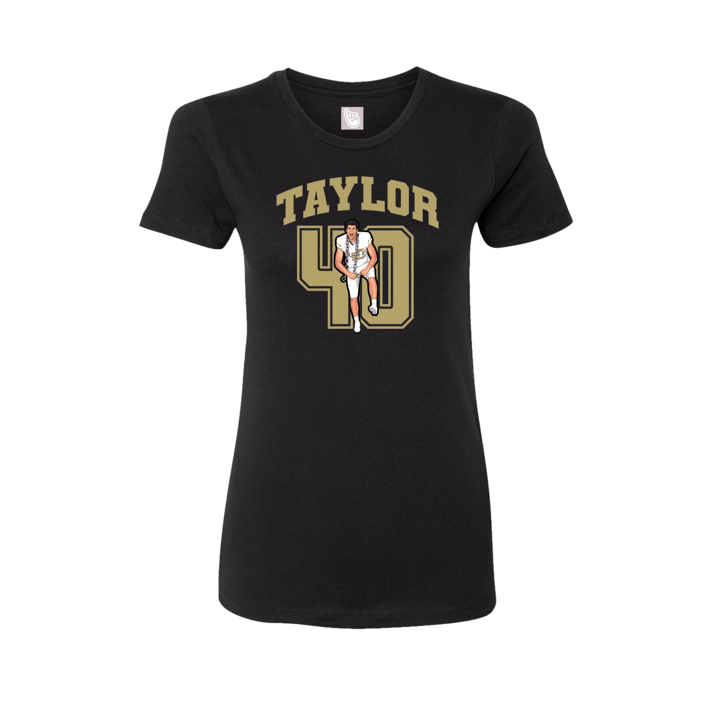 Fitted Women's Tee — Number in Black