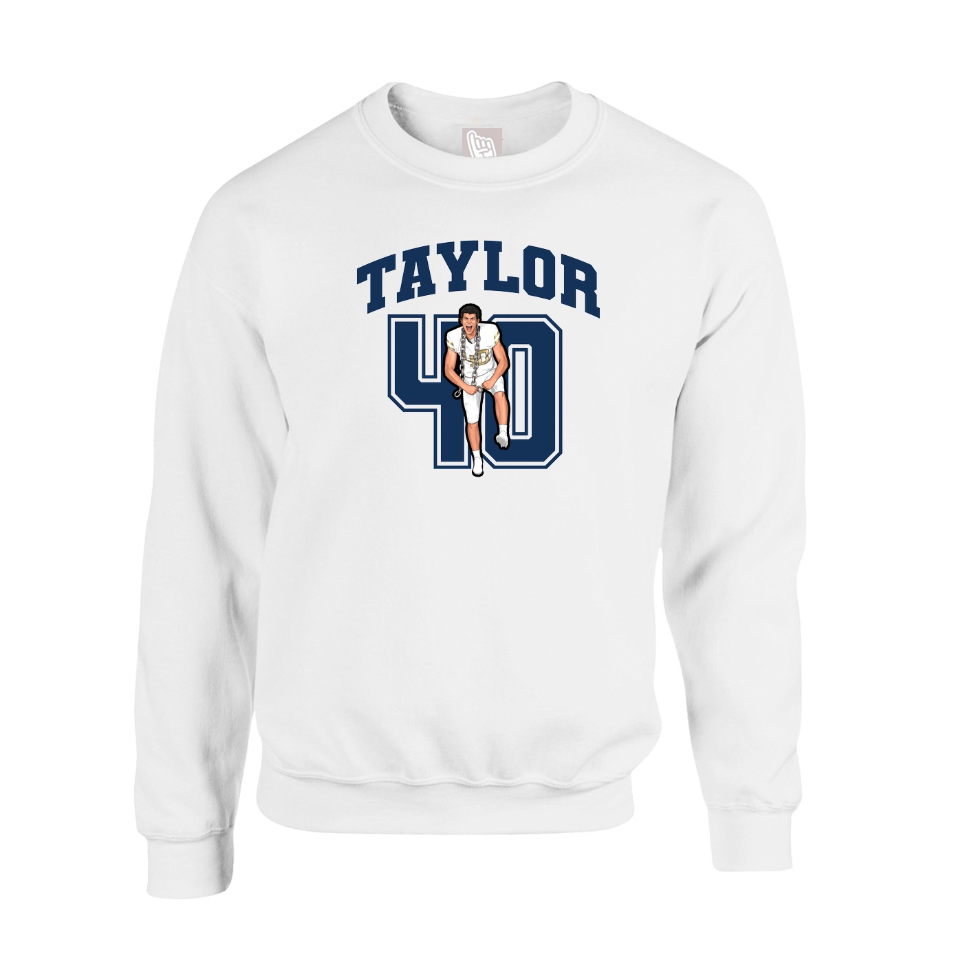 Fleece Crew — Number in White