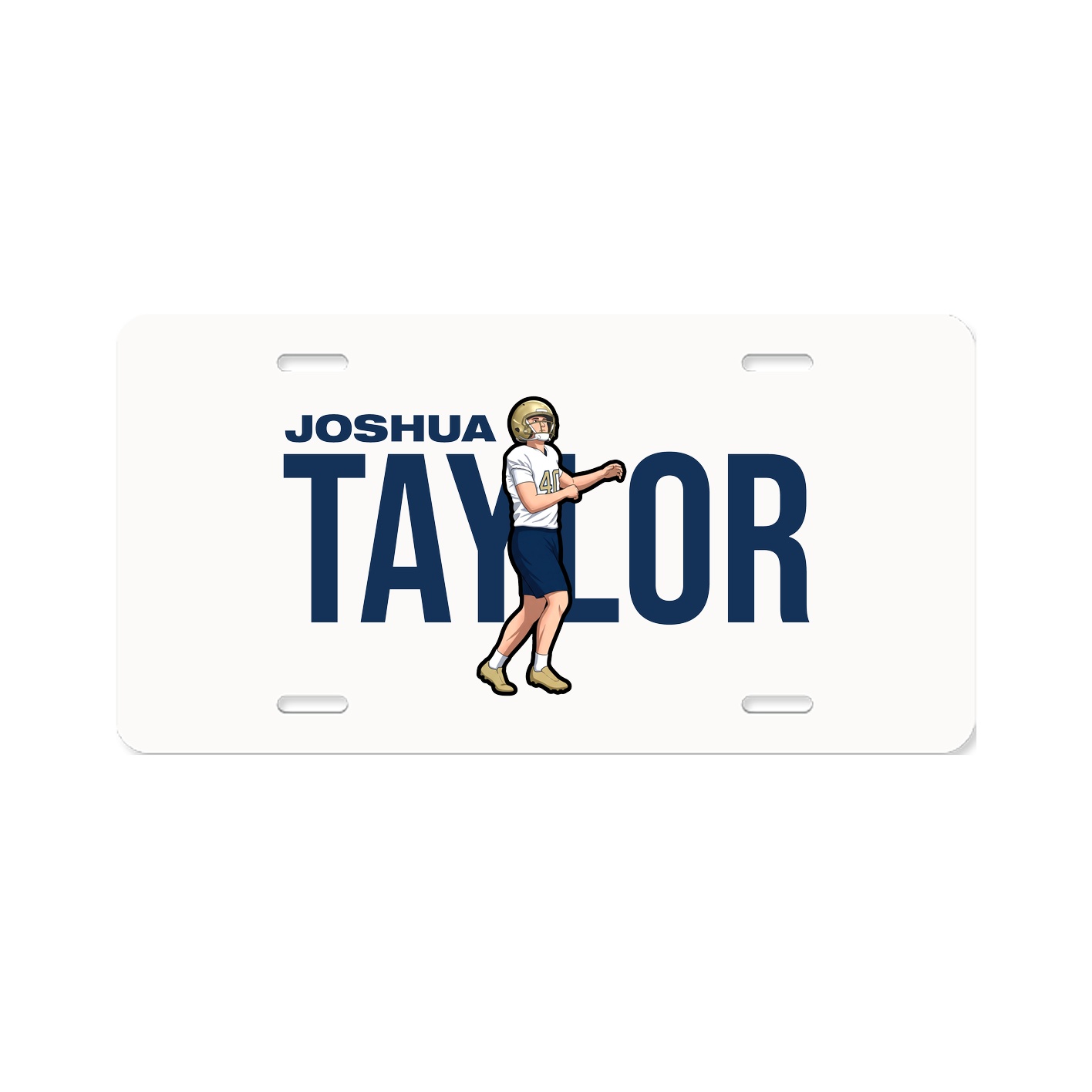 License Plate — Player Name in Classic