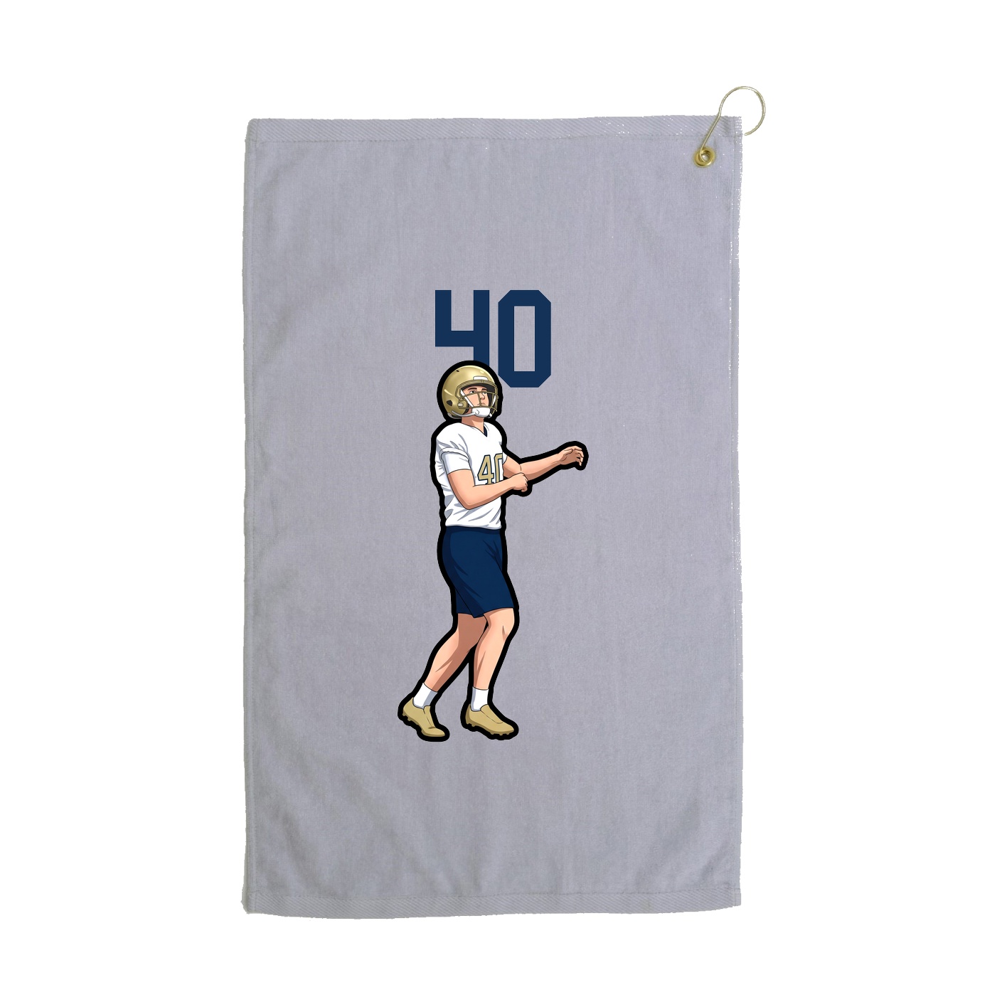 Golf Towel — Number Top in Grey