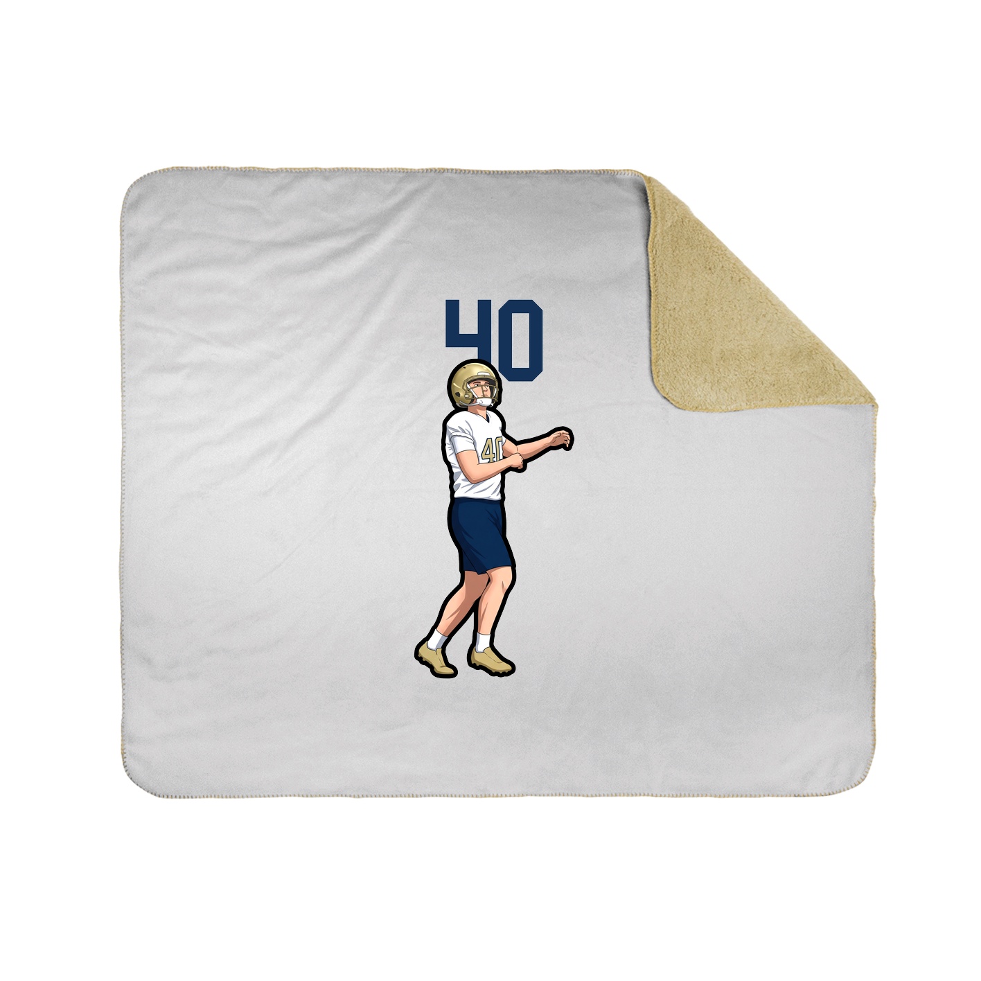 Throw Blanket — Number Top in White