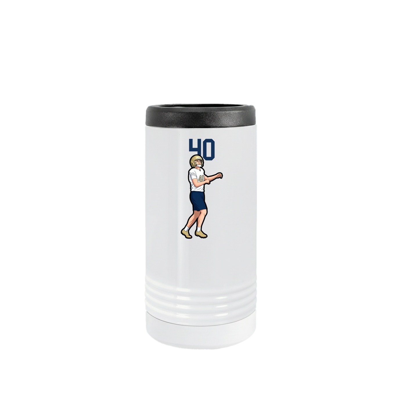 Slim Beverage Holder — Number Top in White