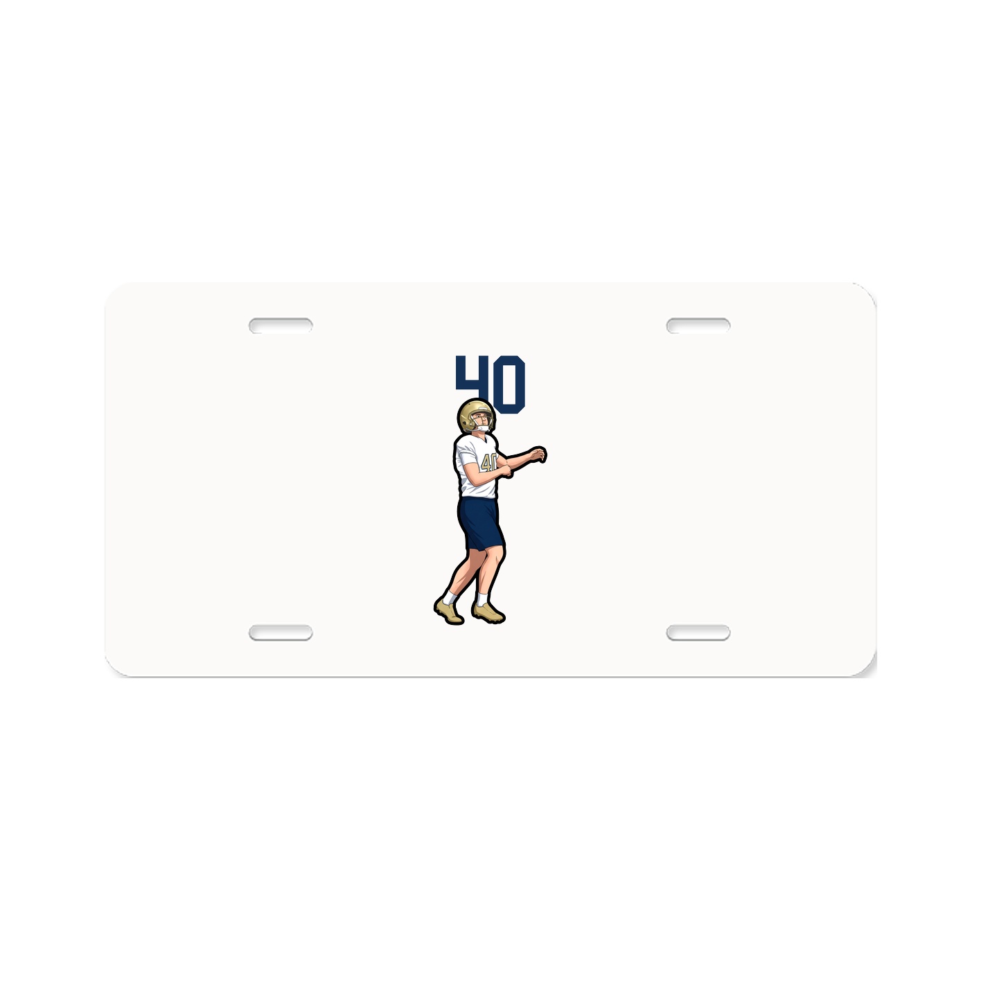 License Plate — Number Top in Classic