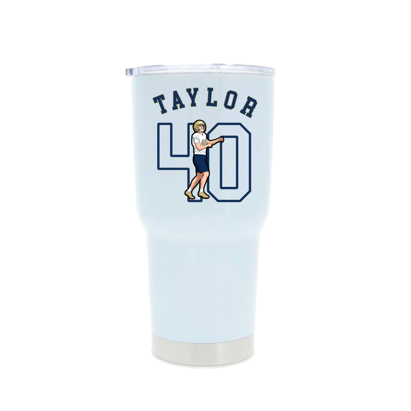 30oz Stainless Steel Tumbler — Shirsey Arch in White