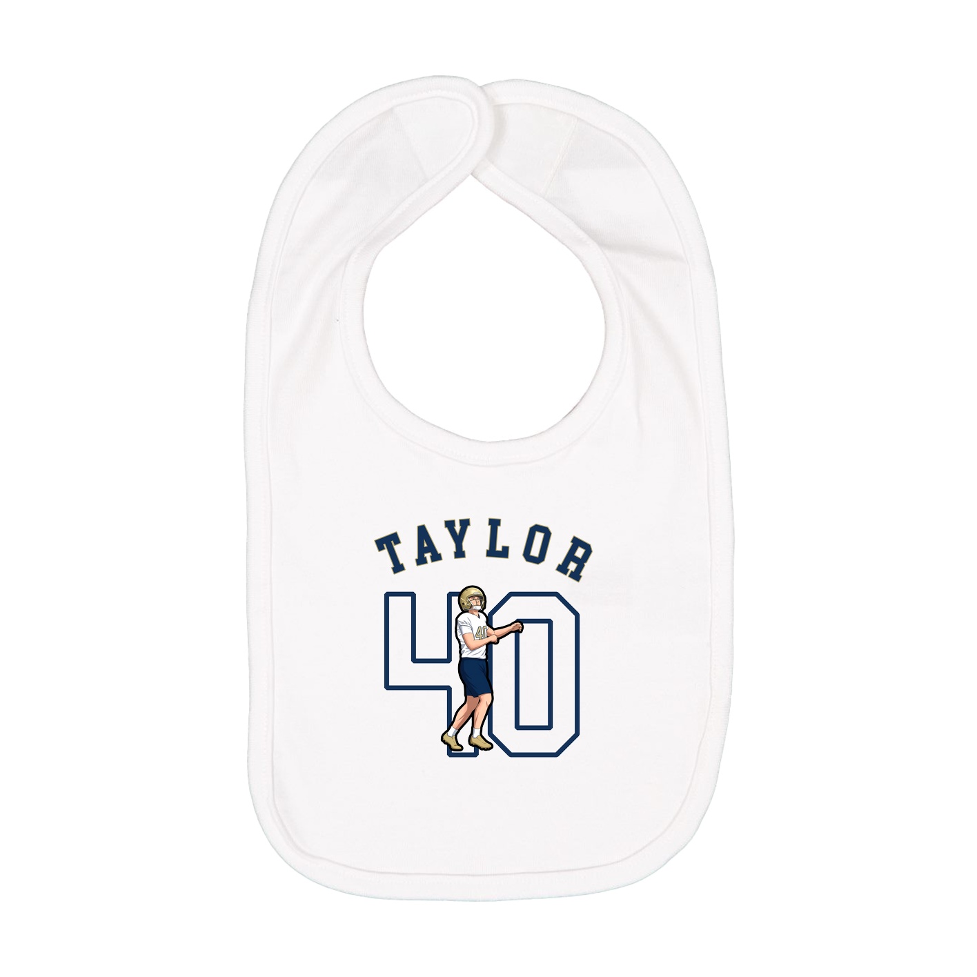 Infant Bib — Shirsey Arch in White