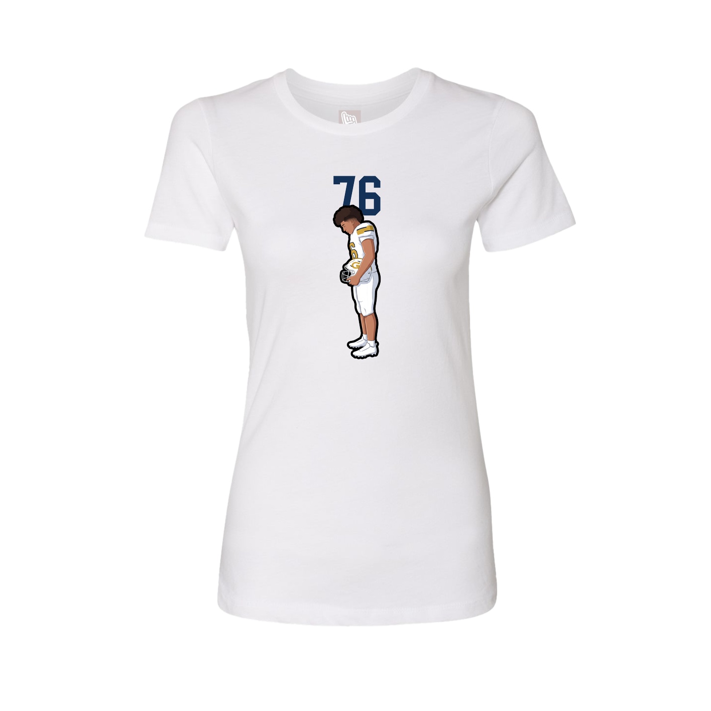 Fitted Women's Tee — Number Top in White