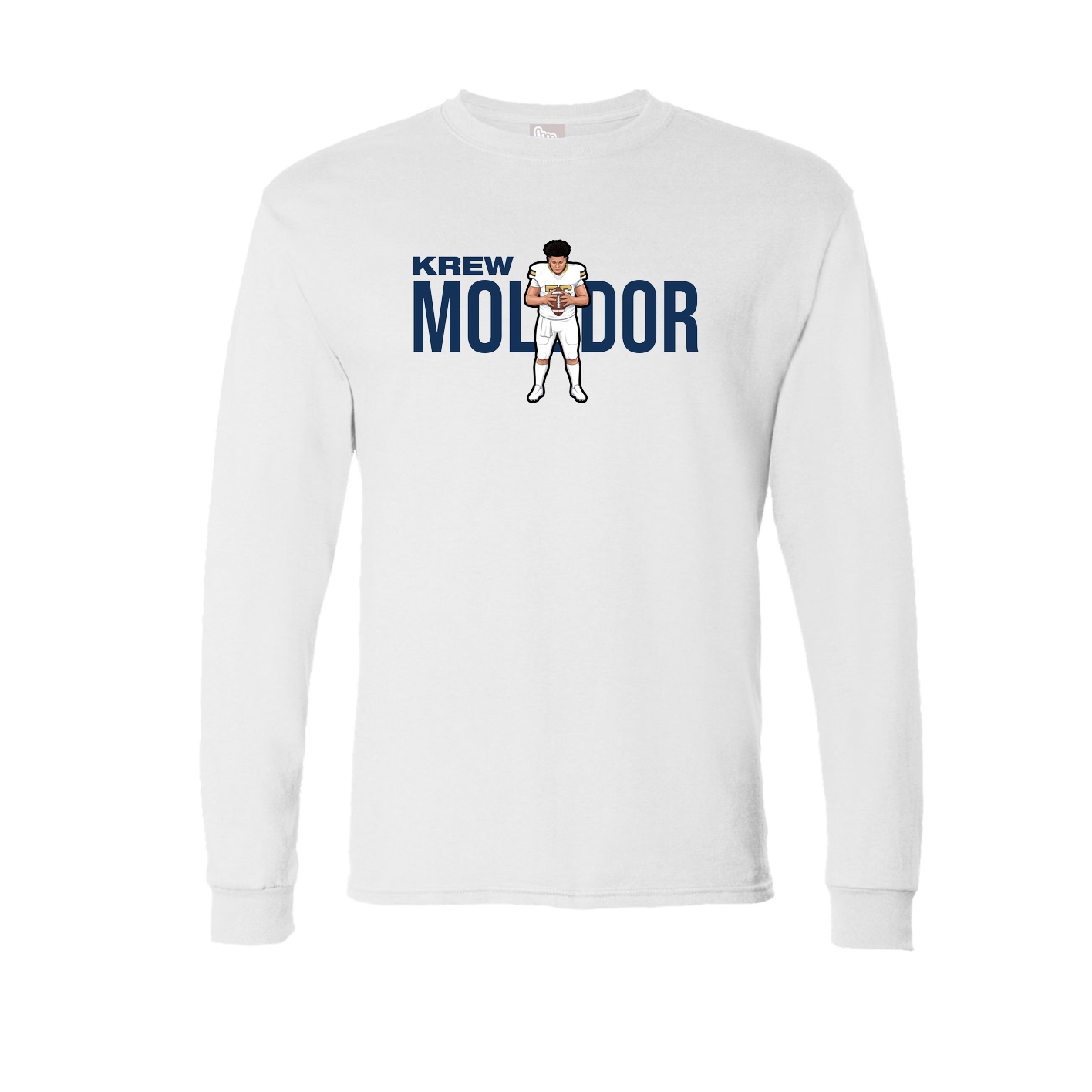 Long Sleeve Tee — Player Name in White