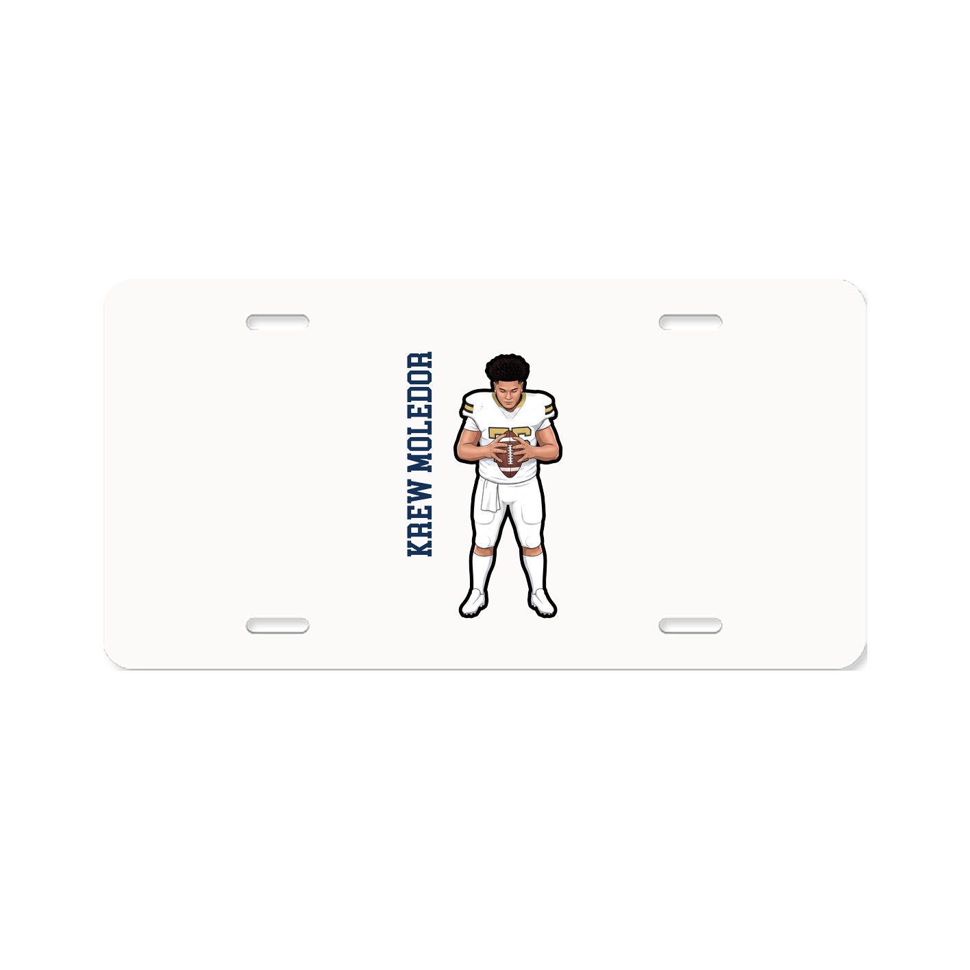 License Plate — Name Vertical in Classic