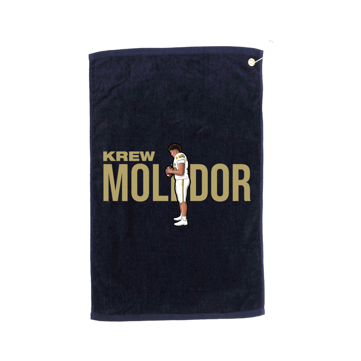 Golf Towel — Player Name in Navy