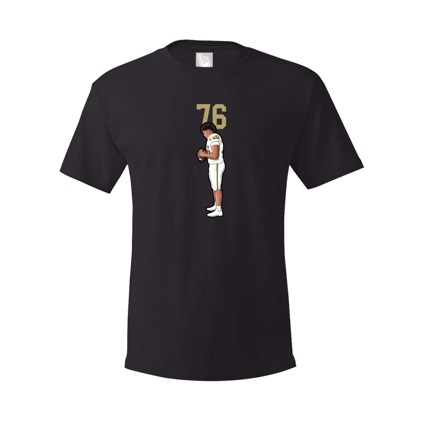 Youth Tee — Number Top in Black