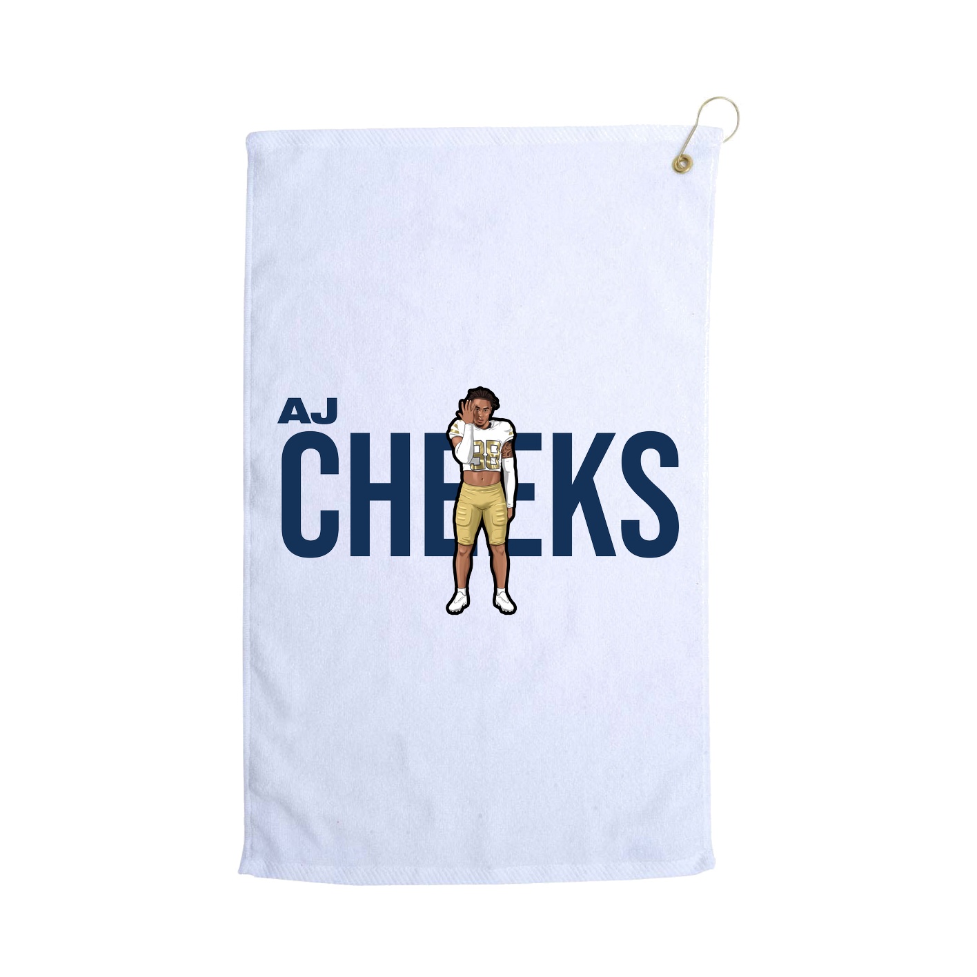 Golf Towel — Player Name in White