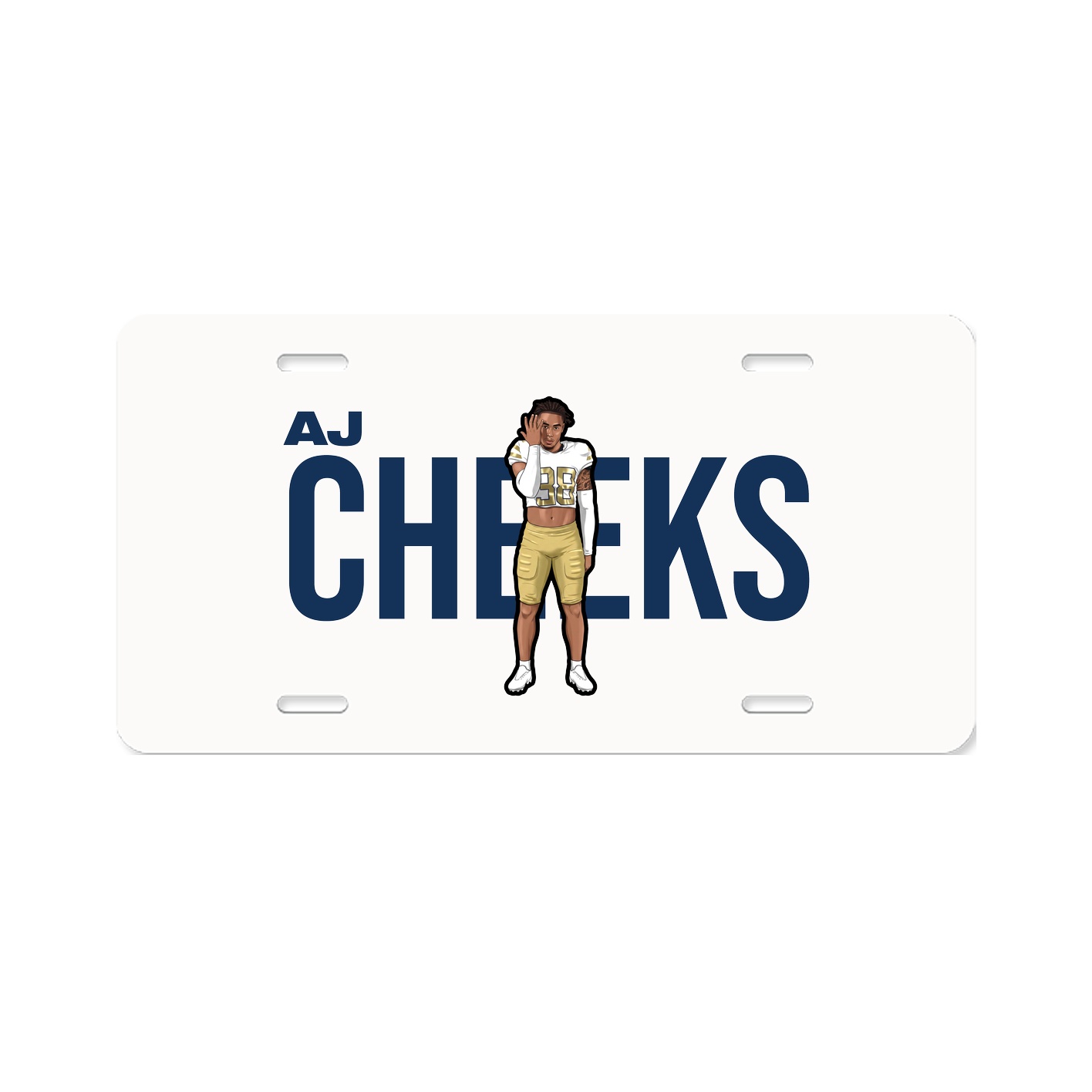 License Plate — Player Name in Classic
