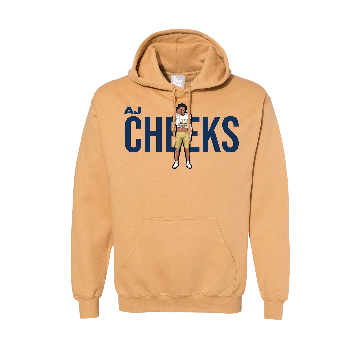 Hoodie — Player Name in Vegas Gold