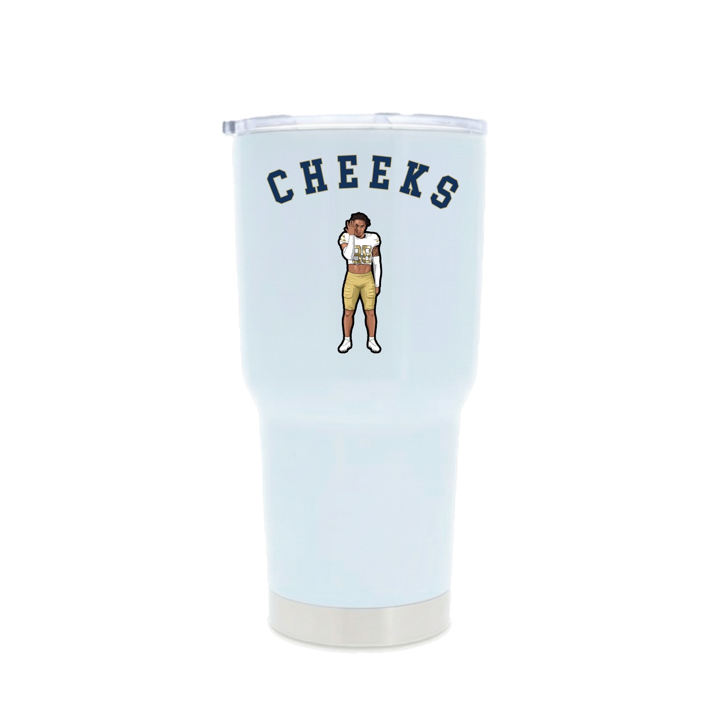 30oz Stainless Steel Tumbler — Shirsey Arch in White
