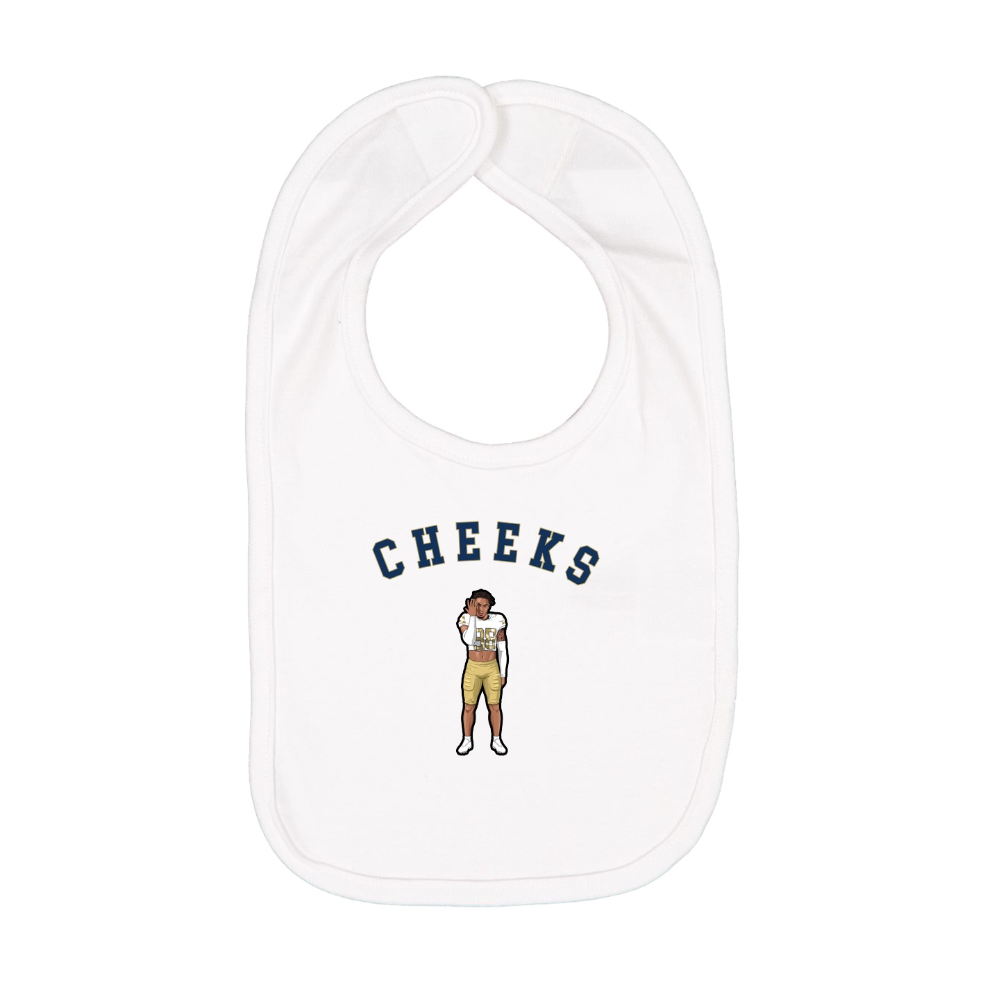 Infant Bib — Shirsey Arch in White
