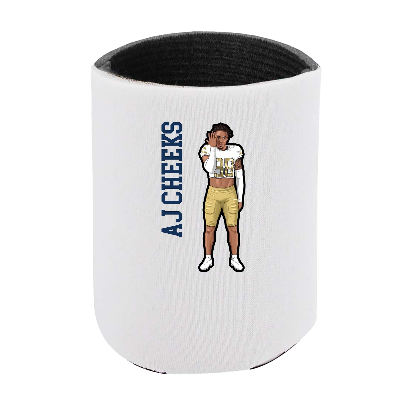 Can Holder — Name Vertical in White