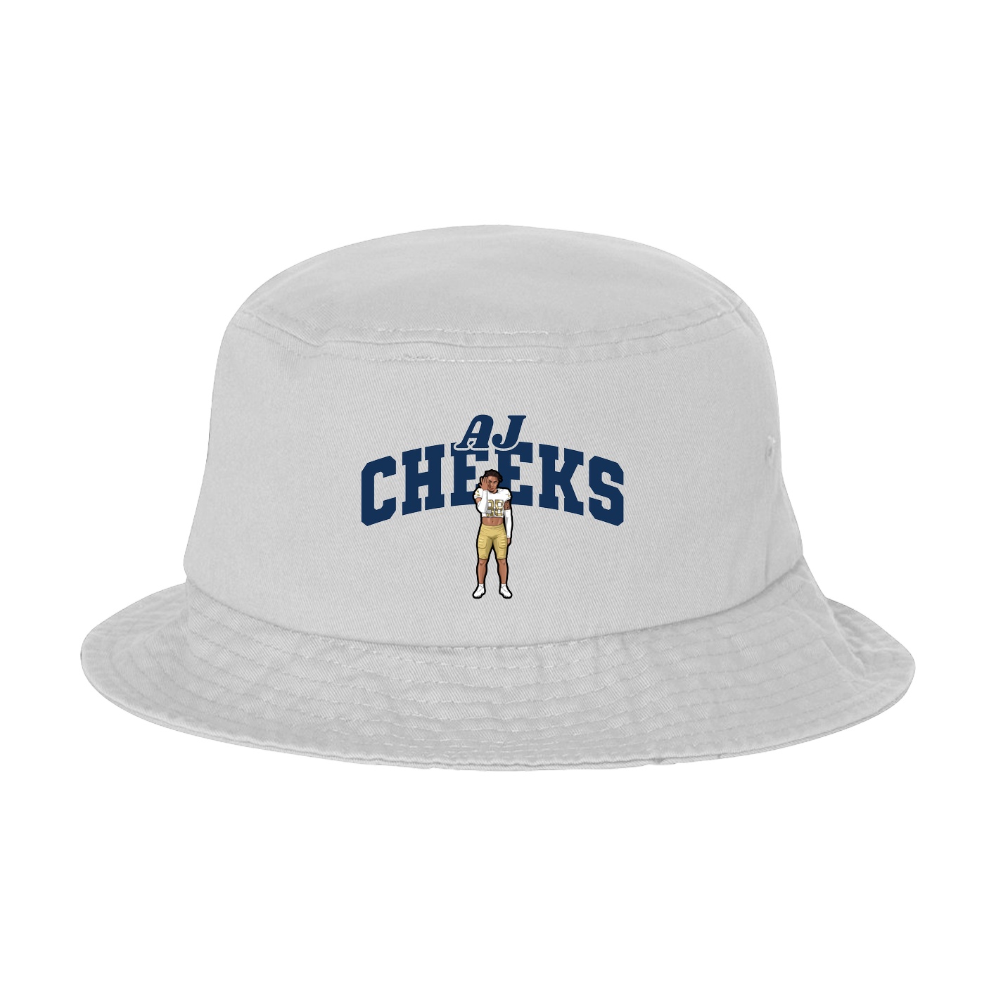Bucket Cap — Signature Arch in White