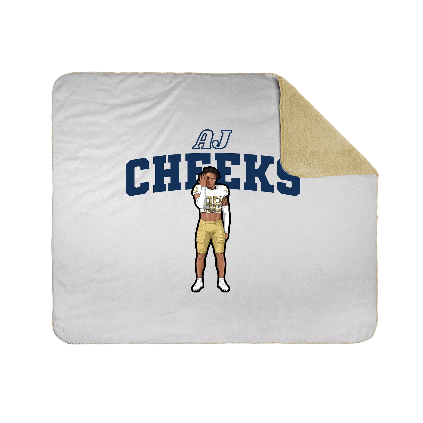 Throw Blanket — Name Arch in White