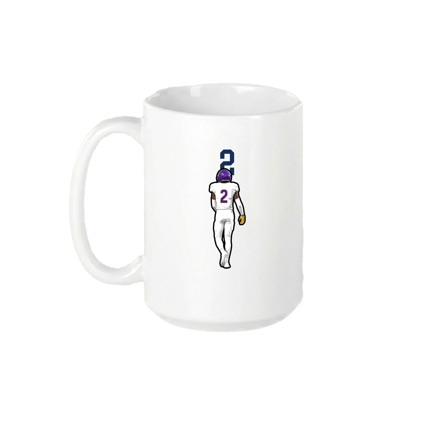 15oz Coffee Mug — Number Top in White