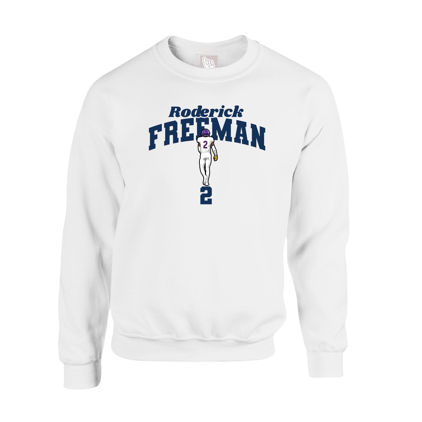 Fleece Crew — Signature Arch in White