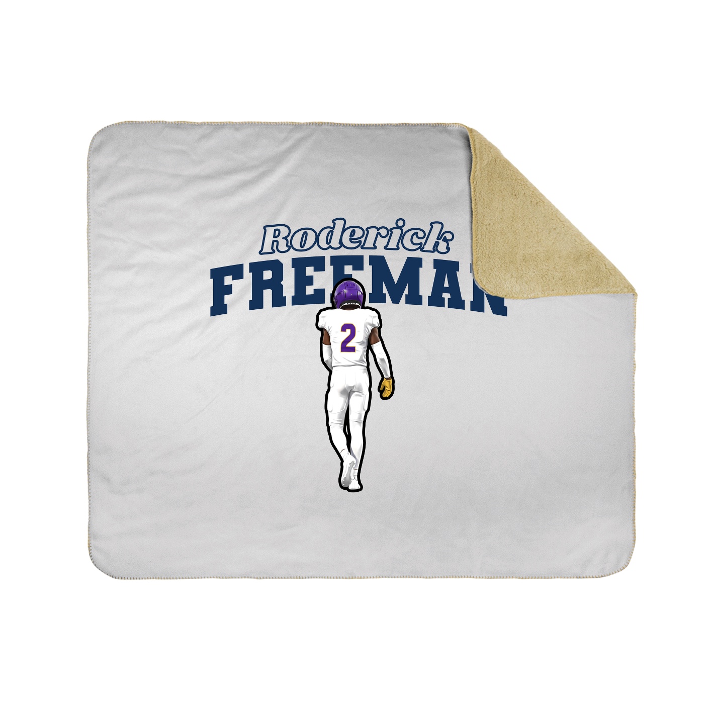 Throw Blanket — Name Arch in White