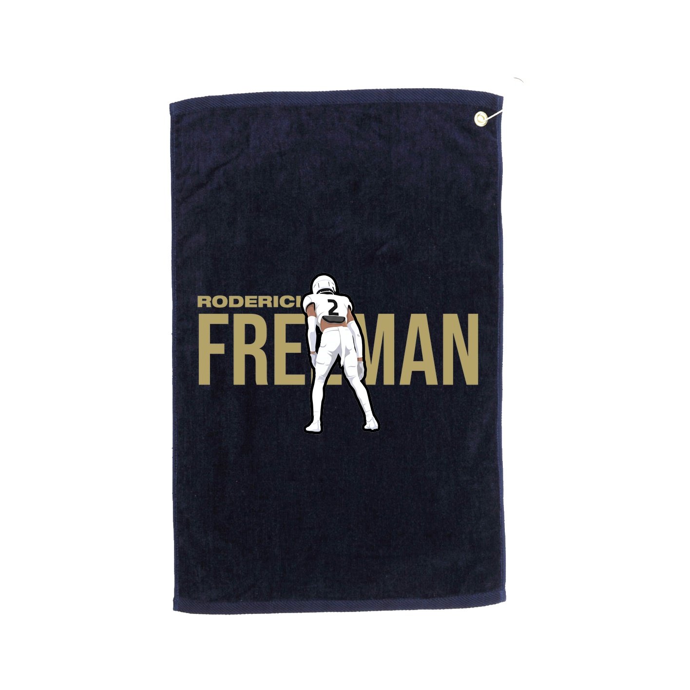 Golf Towel — Player Name in Navy