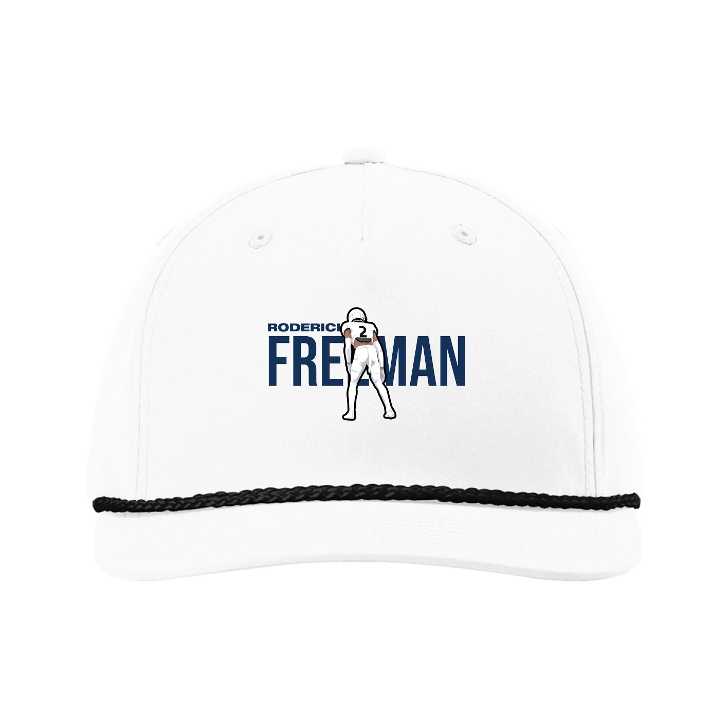 Five-Panel Classic Rope Cap — Player Name in White