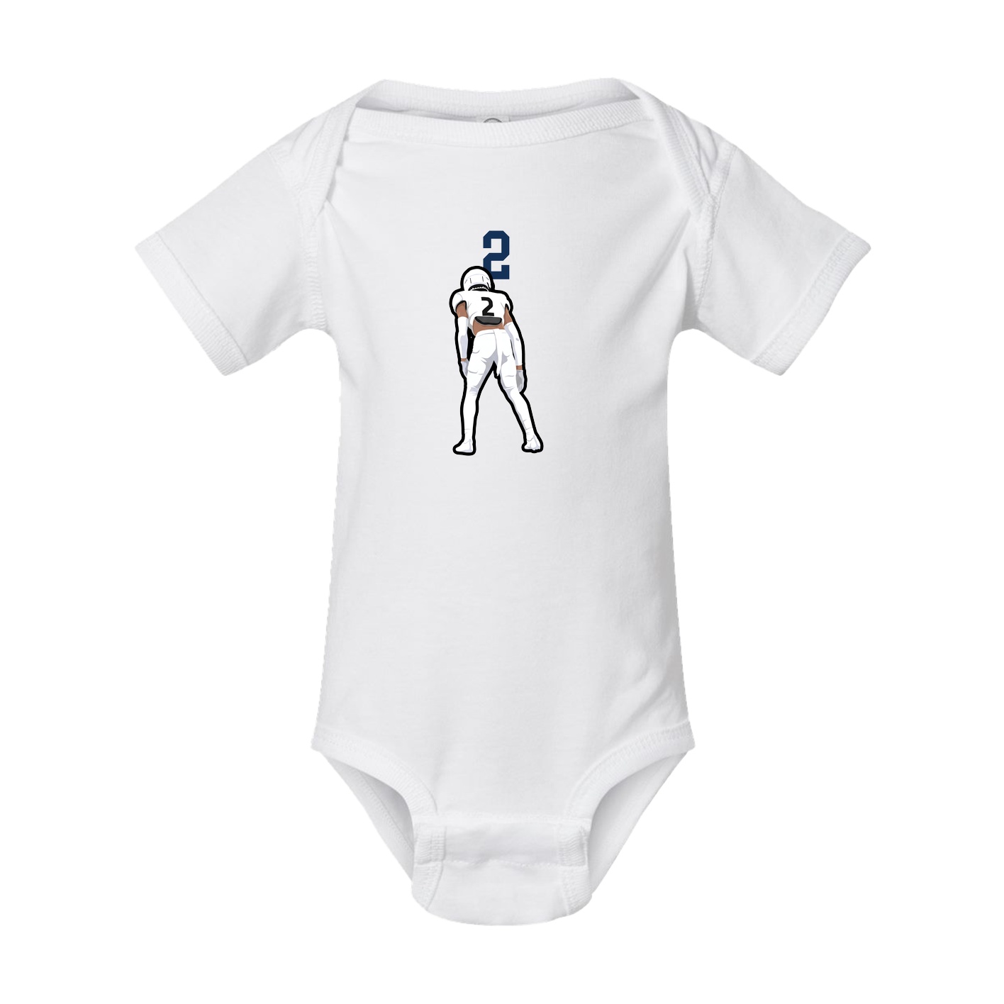 Baby Onesie — Number Top in White
