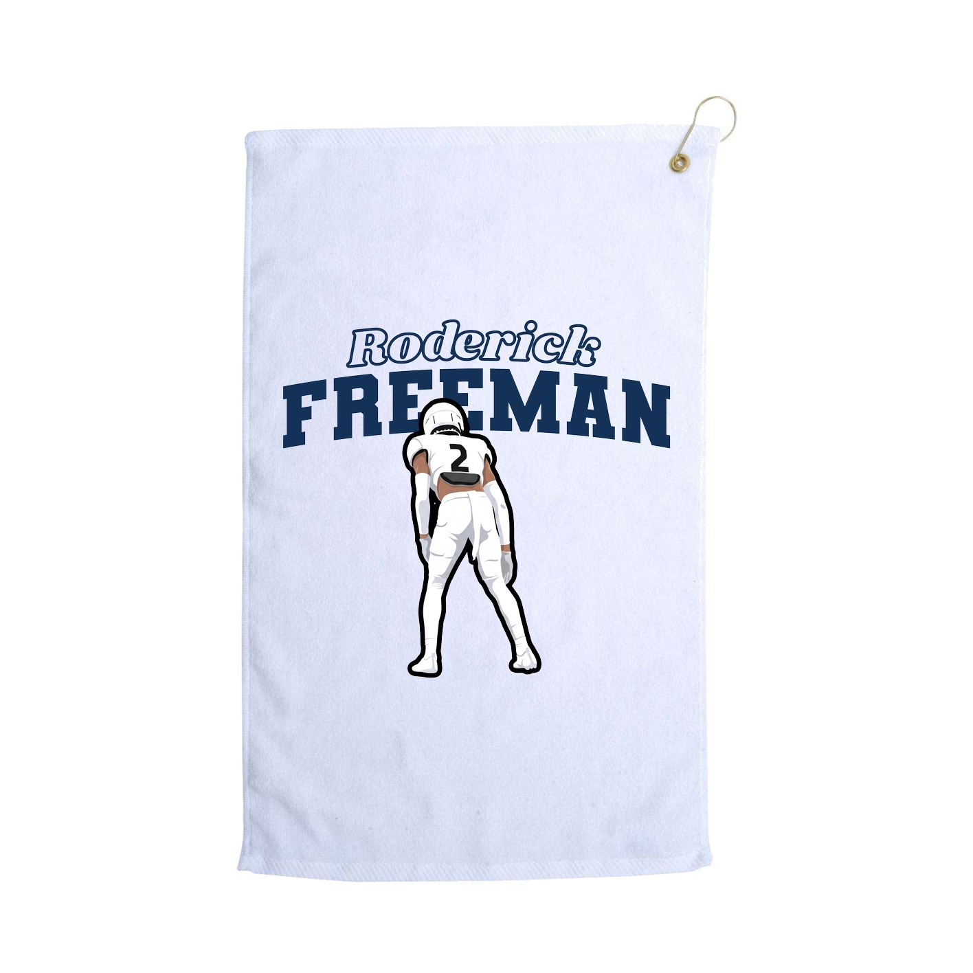 Golf Towel — Name Arch in White