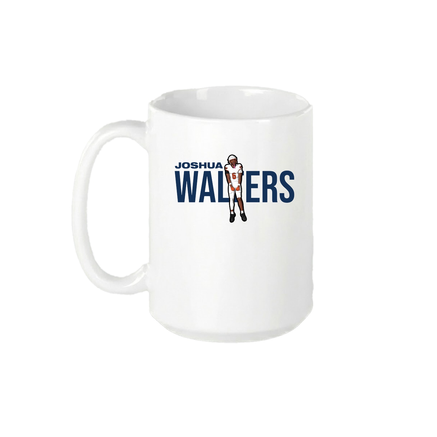 15oz Coffee Mug — Player Name in White
