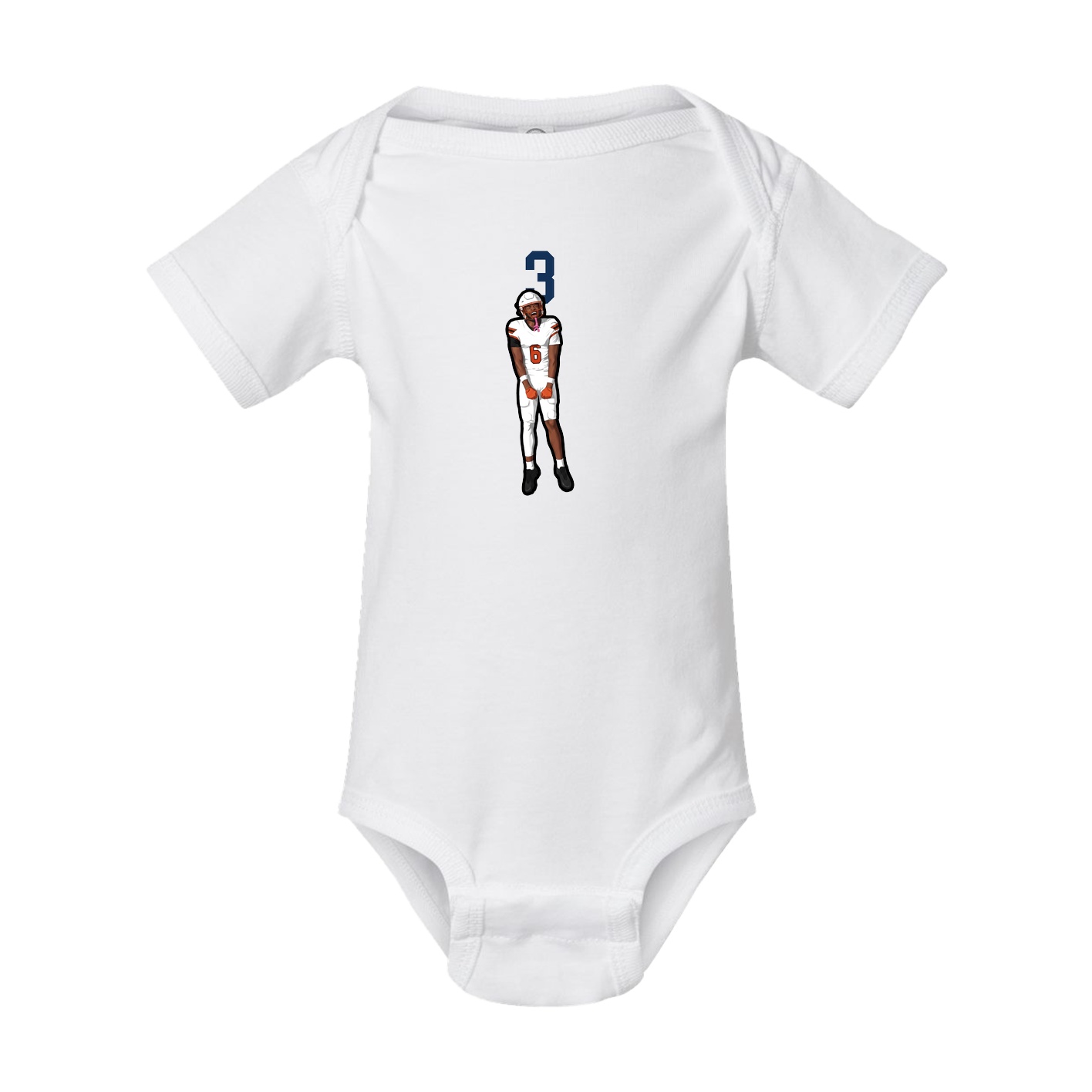 Baby Onesie — Number Top in White