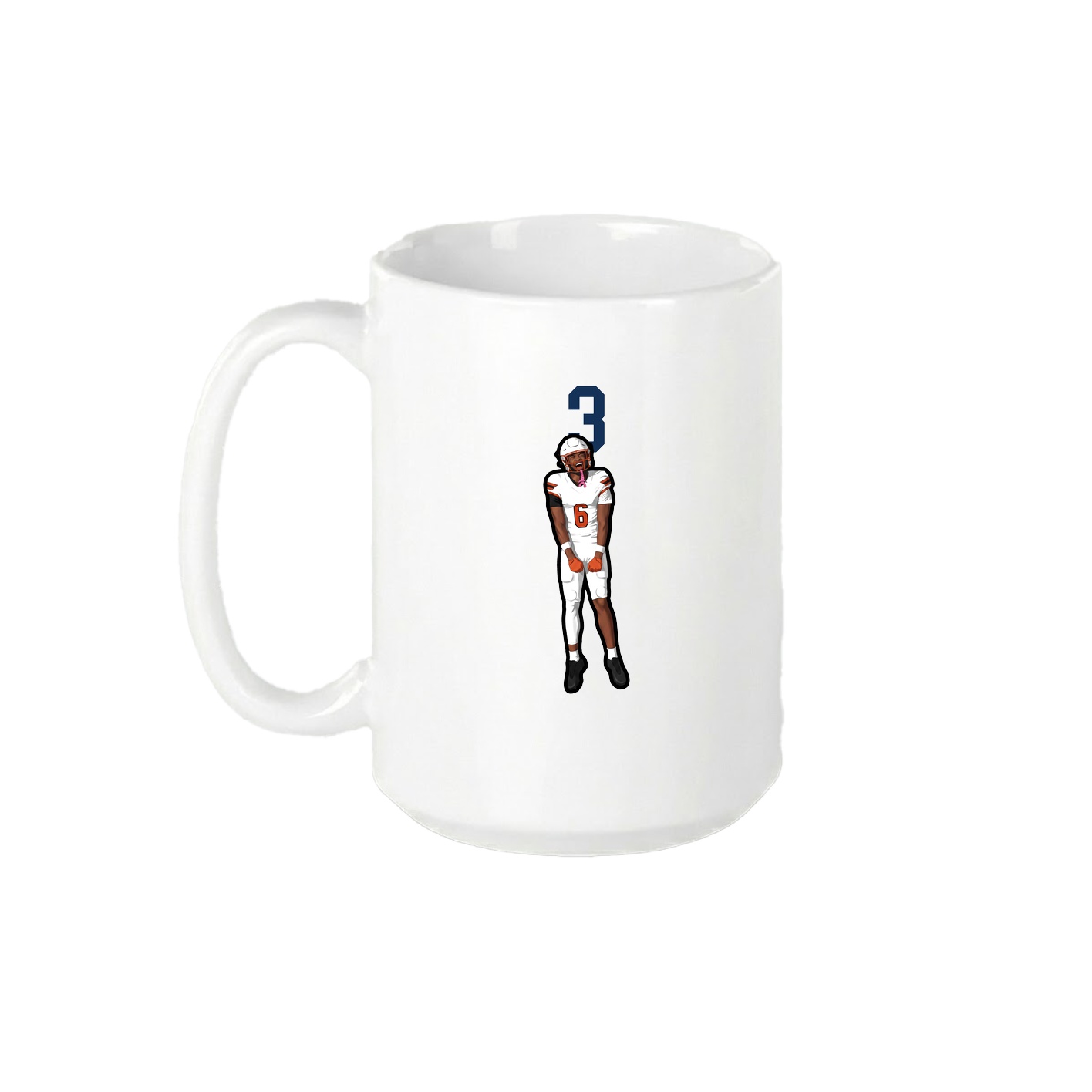 15oz Coffee Mug — Number Top in White