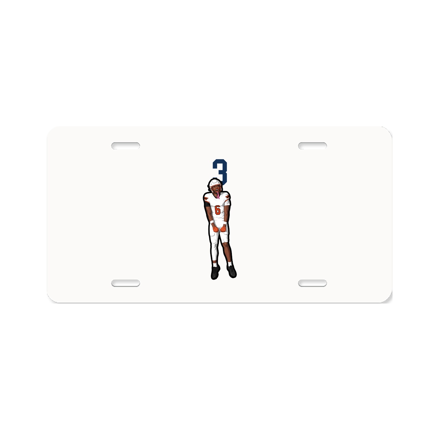 License Plate — Number Top in Classic
