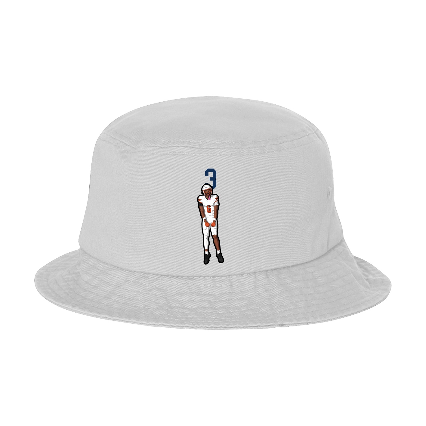 Bucket Cap — Number Top in White