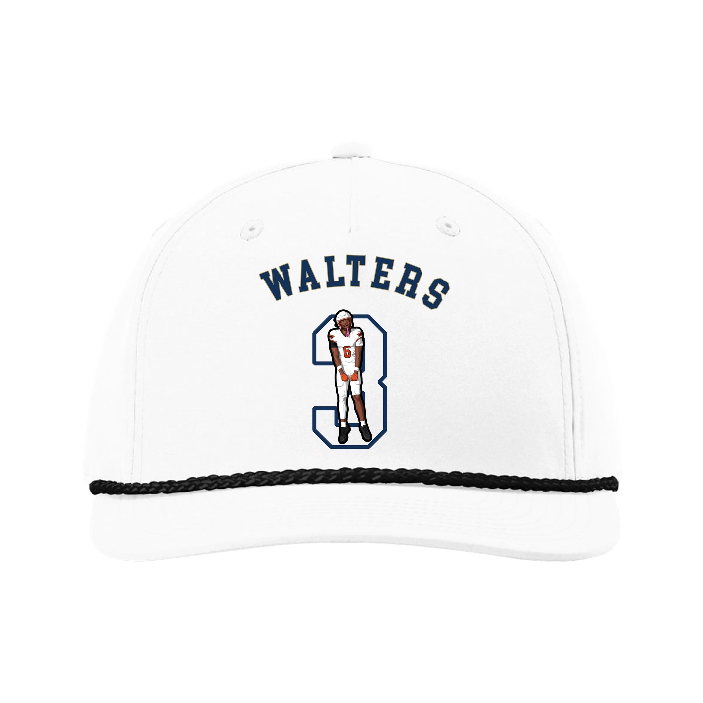 Five-Panel Classic Rope Cap — Shirsey Arch in White