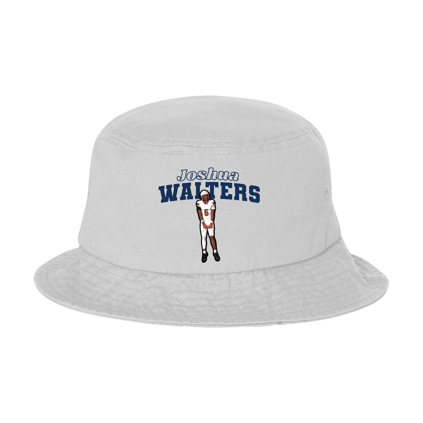 Bucket Cap — Name Arch in White