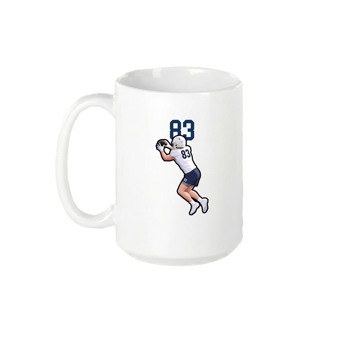 15oz Coffee Mug — Number Top in White