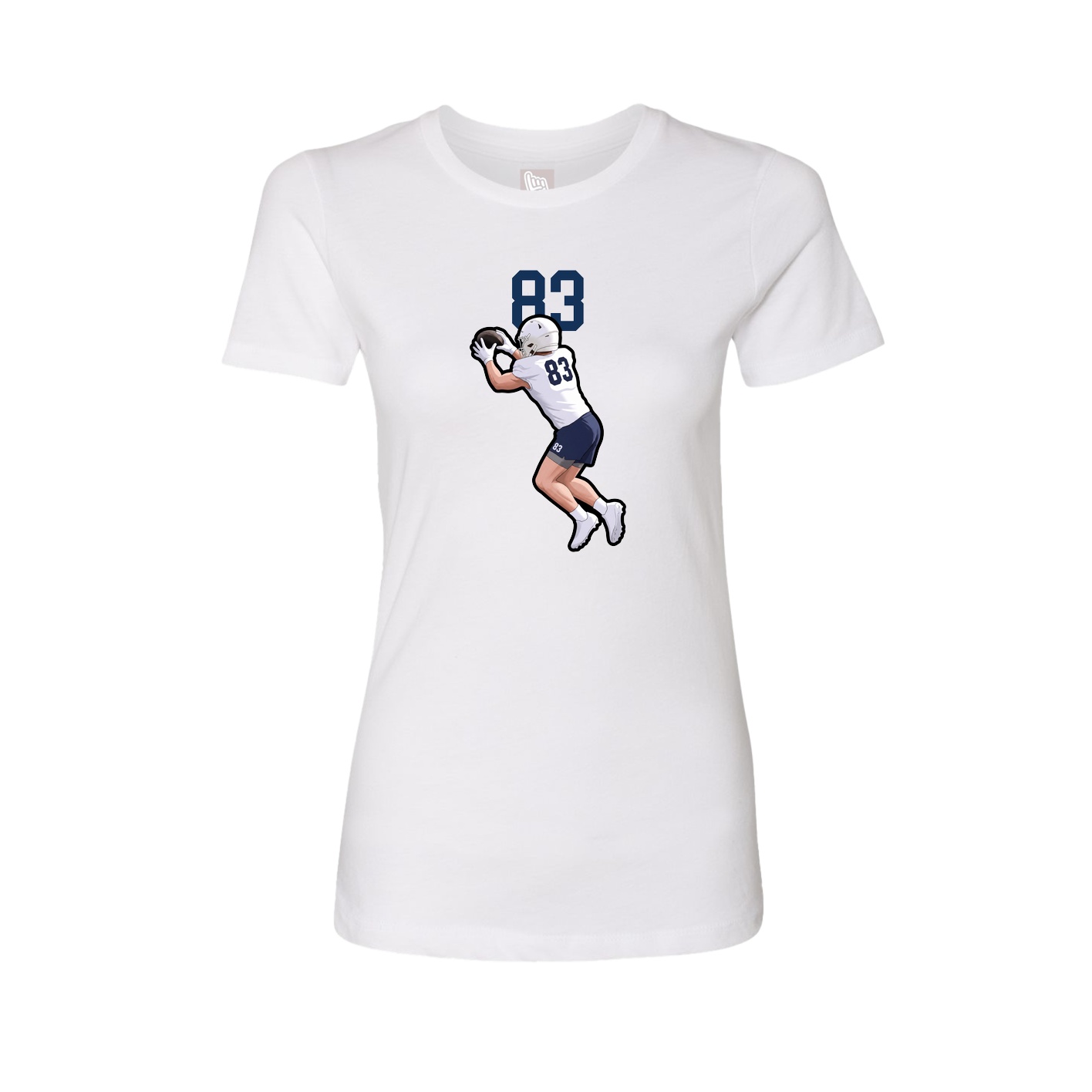 Fitted Women's Tee — Number Top in White