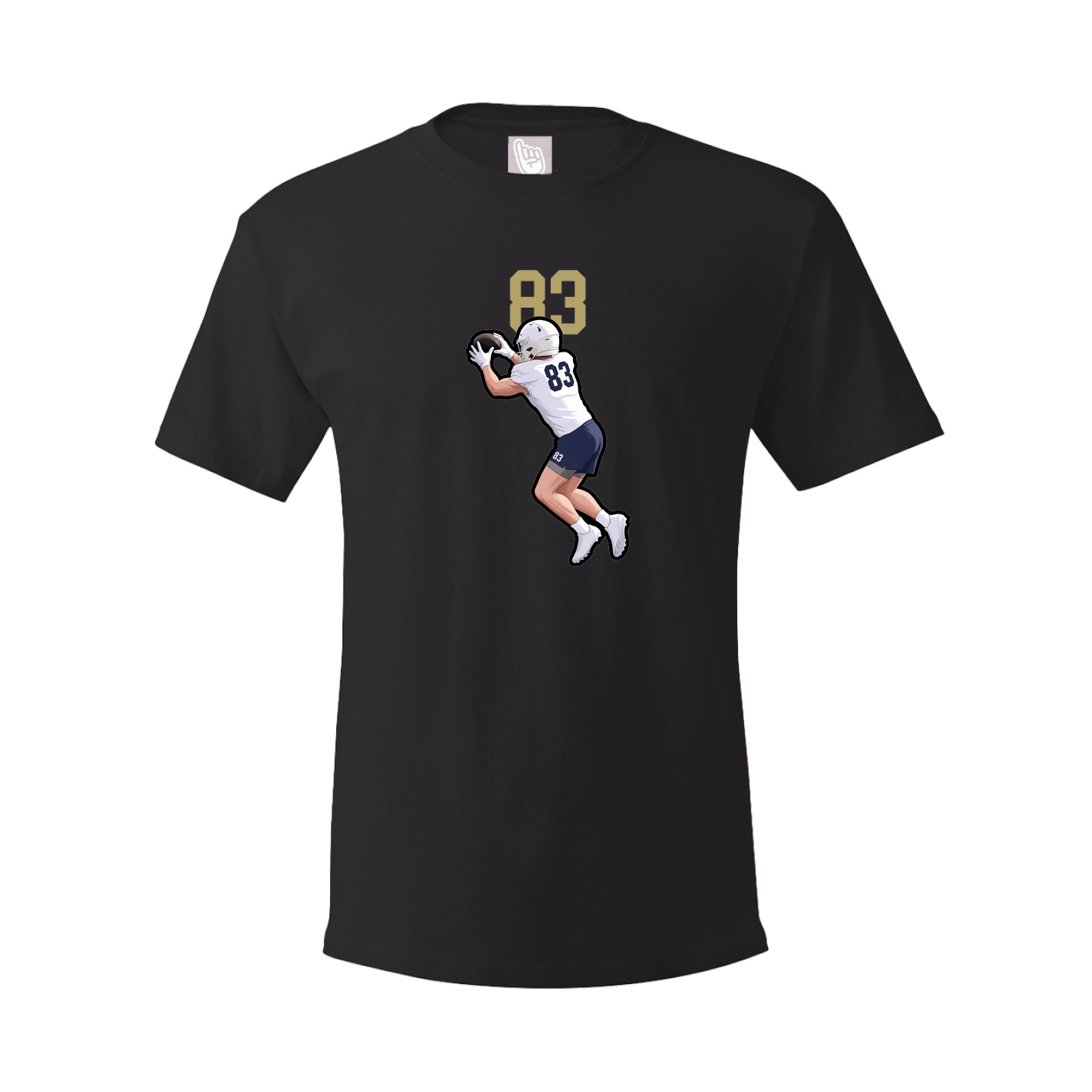 Youth Tee — Number Top in Black