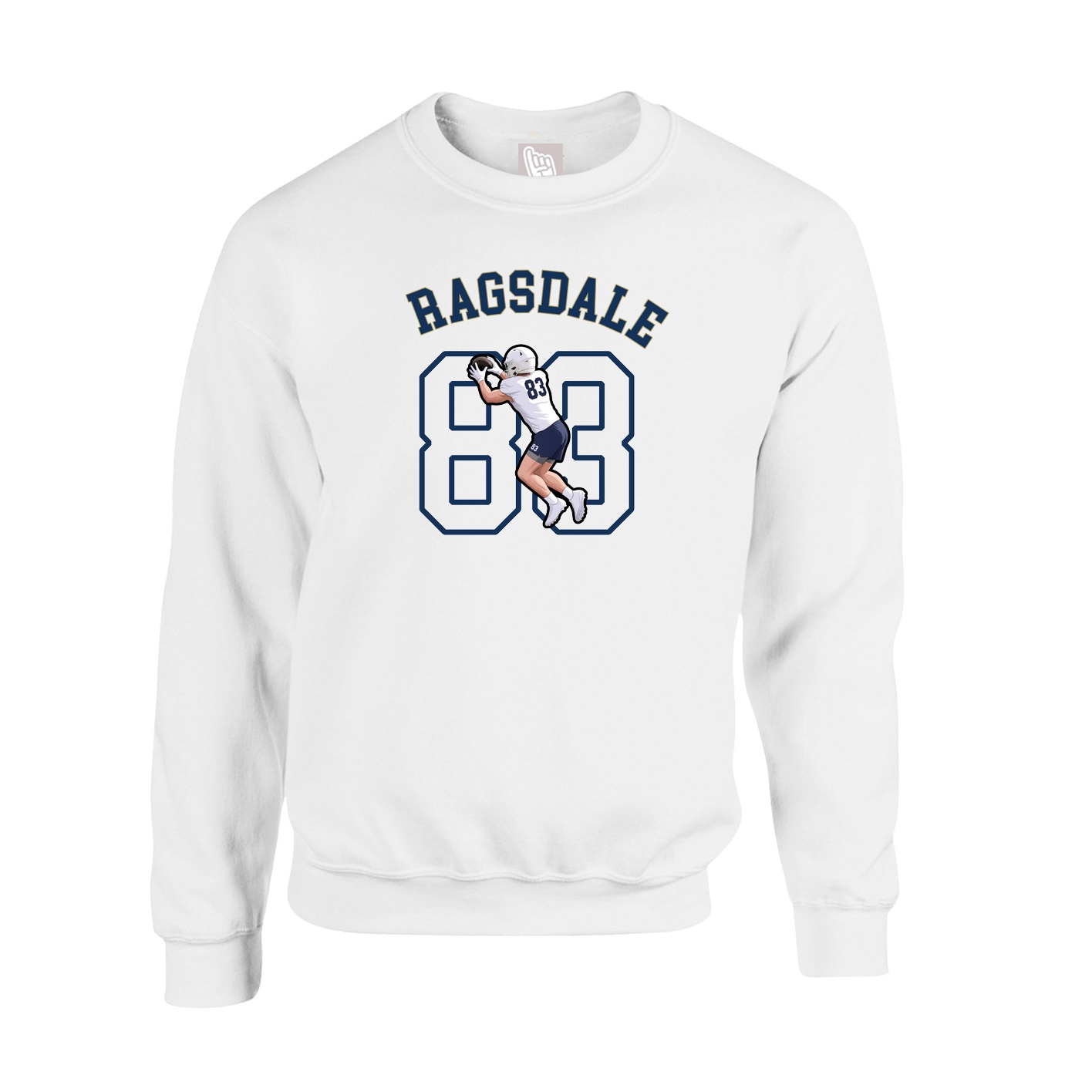 Fleece Crew — Shirsey Arch in White