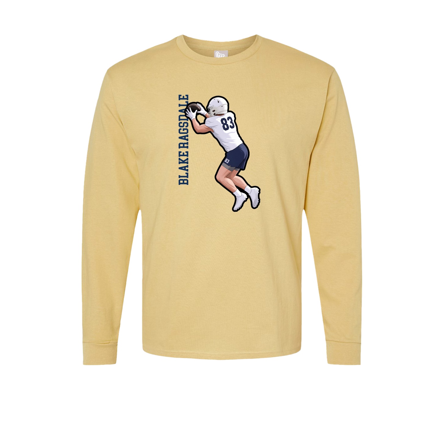 Long Sleeve Tee — Name Vertical in Vegas Gold