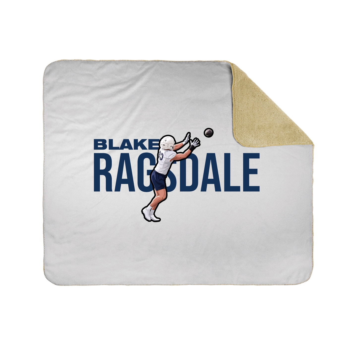 Throw Blanket — Player Name in White