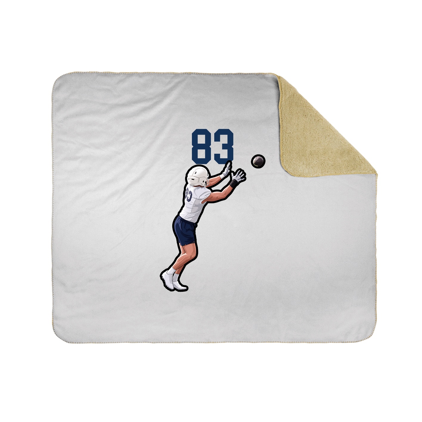 Throw Blanket — Number Top in White